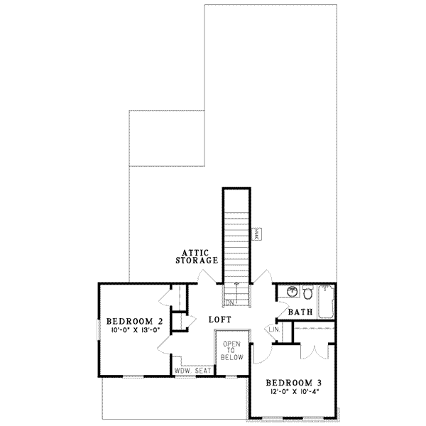 House Design - Southern Floor Plan - Upper Floor Plan #17-438