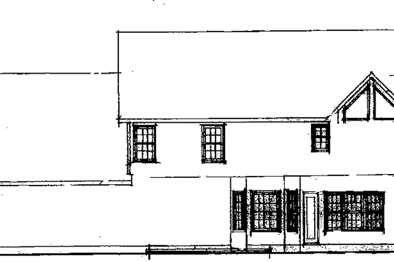 Architectural House Design - Exterior - Rear Elevation for Colonial House Plan #56-671 - 4 bed, 2.5 bath