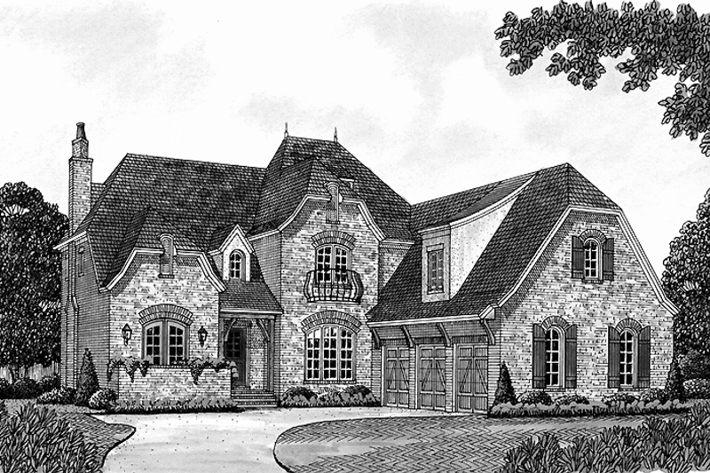 Dream House Plan - European Exterior - Front Elevation Plan #453-161