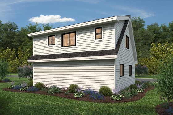 Exterior - Rear Elevation 1 for Farmhouse House Plan #47-1081 - 1 bed, 1 bath