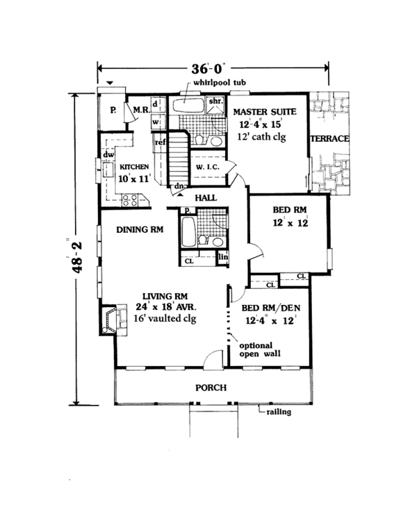 Dream House Plan - Country Floor Plan - Main Floor Plan #3-310