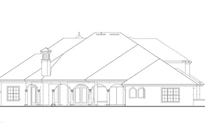 Dream House Plan - Exterior - Rear Elevation for Mediterranean House Plan #417-815 - 5 bed, 5.5 bath