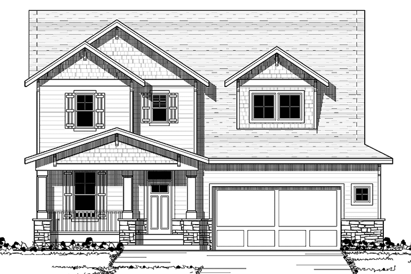 Home Plan - Exterior - Front Elevation 3 for European House Plan #51-622 - 3 bed, 2.5 bath