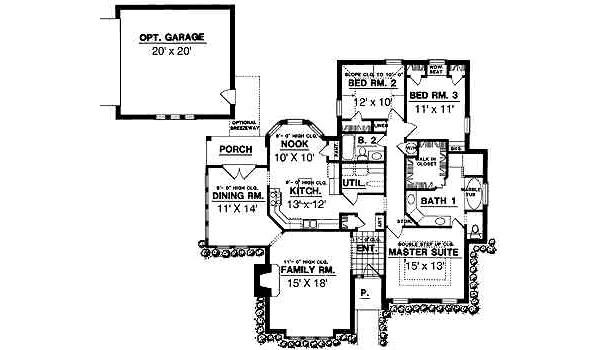 European Floor Plan - Main Floor Plan #40-174