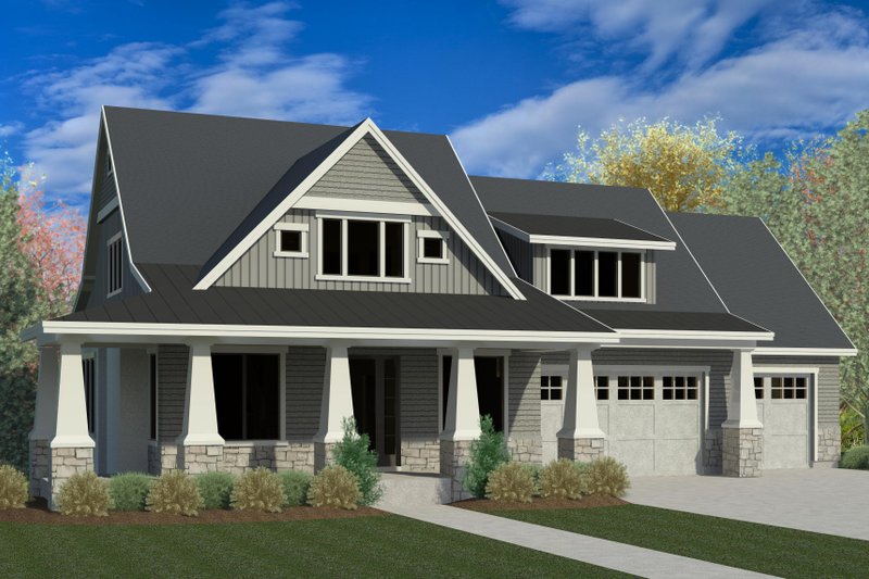 Home Plan - Craftsman Exterior - Front Elevation Plan #920-5