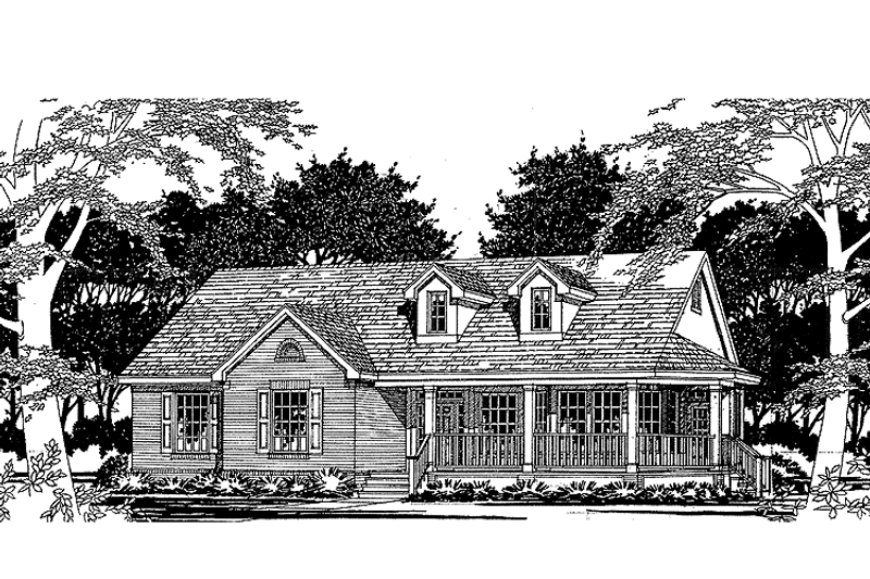 Home Plan - Exterior - Front Elevation 3 for Country House Plan #472-149 - 3 bed, 2 bath