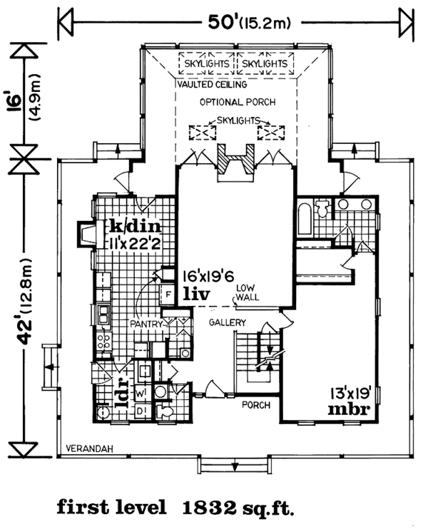 Home Plan - Country Floor Plan - Main Floor Plan #47-1000