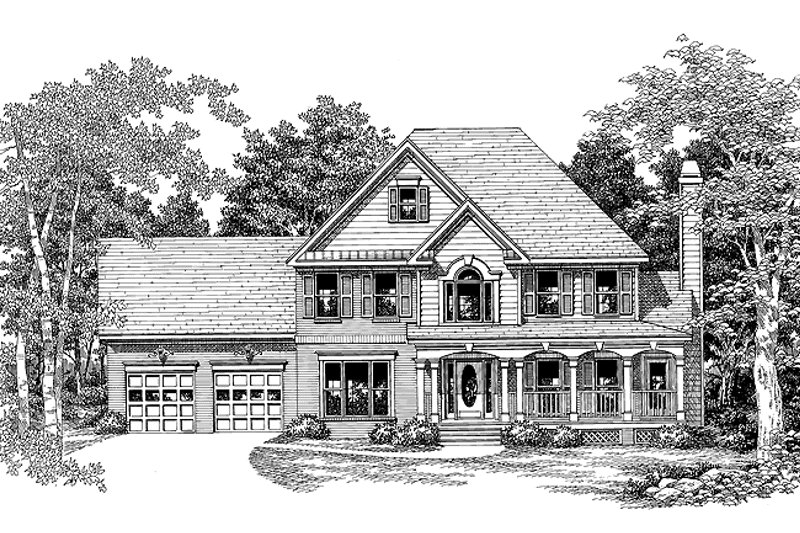 Home Plan - Exterior - Front Elevation 3 for Colonial House Plan #927-117 - 4 bed, 2.5 bath