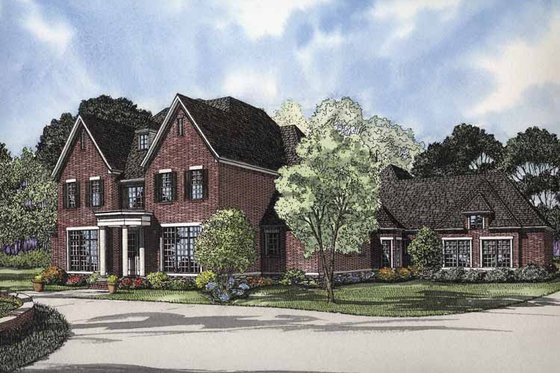 Exterior - Front Elevation 3 for Traditional House Plan #17-2840 - 4 bed, 4 bath