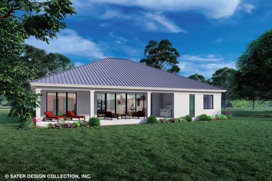 Exterior - Rear Elevation for Modern House Plan #930-528 - 3 bed, 3 bath