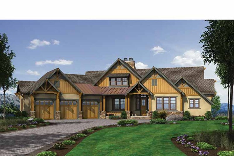 Dream House Plan - Exterior - Front Elevation 3 for Craftsman House Plan #132-560 - 4 bed, 4.5 bath