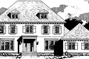 Home Plan - Exterior - Front Elevation for Colonial House Plan #953-54 - 4 bed, 2.5 bath