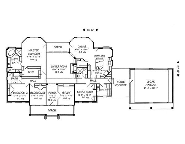 Home Plan - Country Floor Plan - Main Floor Plan #968-32