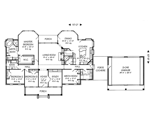 Dream House Plan - Country Floor Plan - Main Floor Plan #968-32