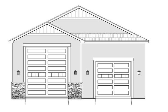 Exterior - Front Elevation 3 for Mediterranean House Plan #932-208, 0 bath