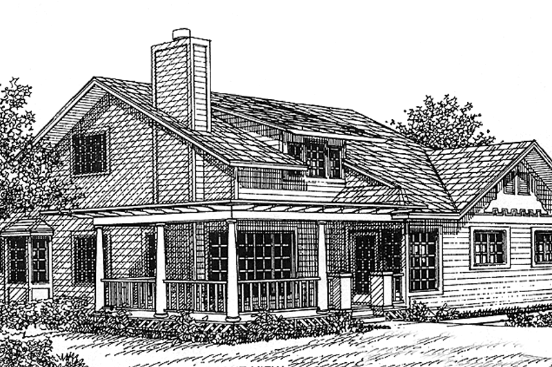 Architectural House Design - Craftsman Exterior - Front Elevation Plan #320-1342