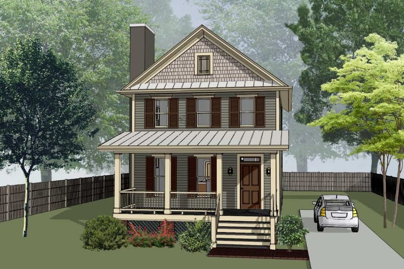 Architectural House Design - Craftsman Exterior - Front Elevation Plan #79-313
