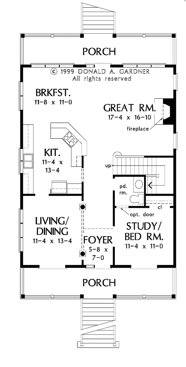 Architectural House Design - Classical Floor Plan - Main Floor Plan #929-506