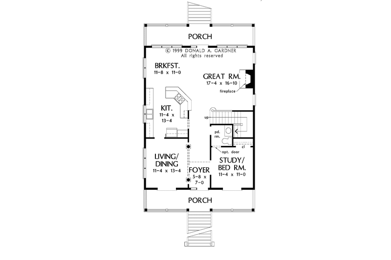Home Plan - Floor Plan - Main Floor for Classical House Plan #929-506 - 3 bed, 2.5 bath
