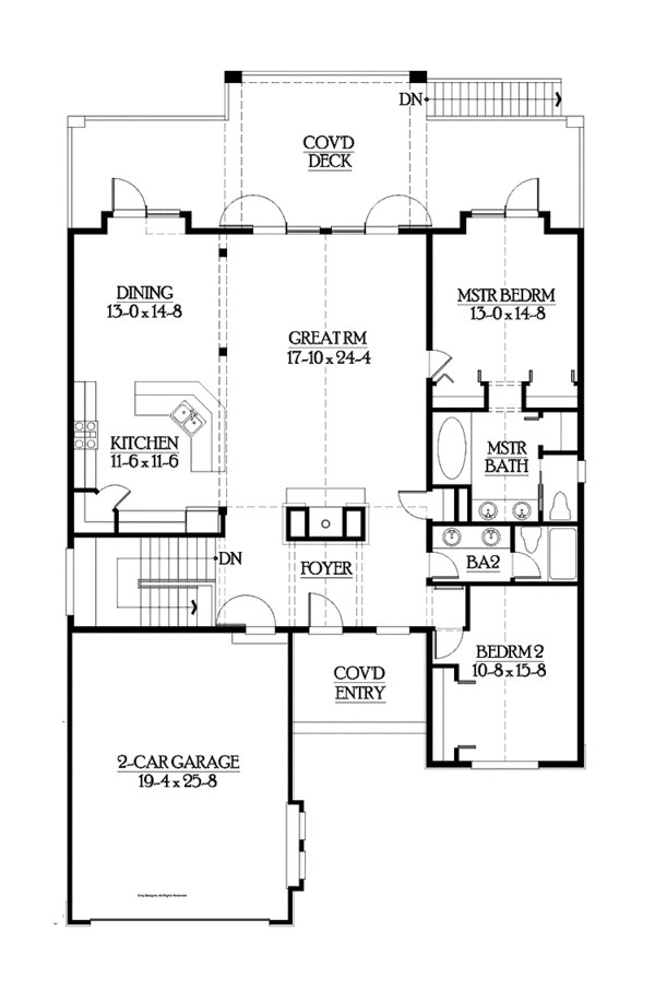 Dream House Plan - Craftsman Floor Plan - Main Floor Plan #132-551