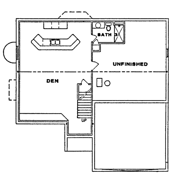 House Plan Design - Contemporary Floor Plan - Lower Floor Plan #405-269