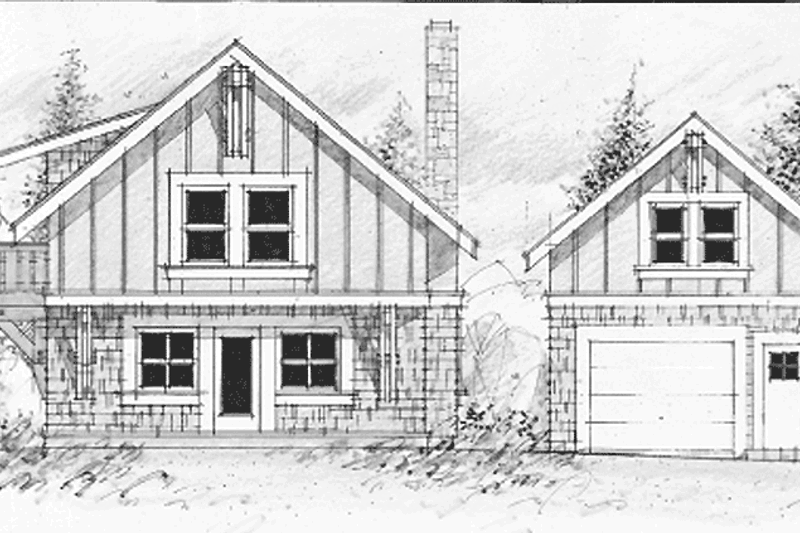 Home Plan - Craftsman Exterior - Front Elevation Plan #967-2