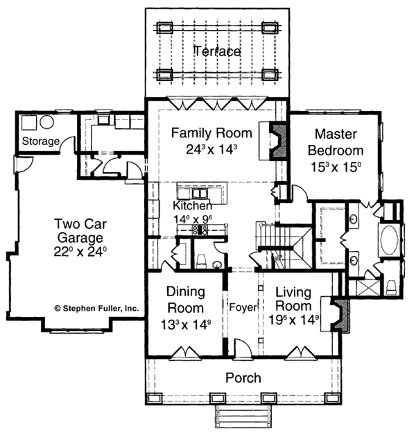 Dream House Plan - Craftsman Floor Plan - Main Floor Plan #429-191