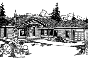 Craftsman Exterior - Front Elevation Plan #60-834