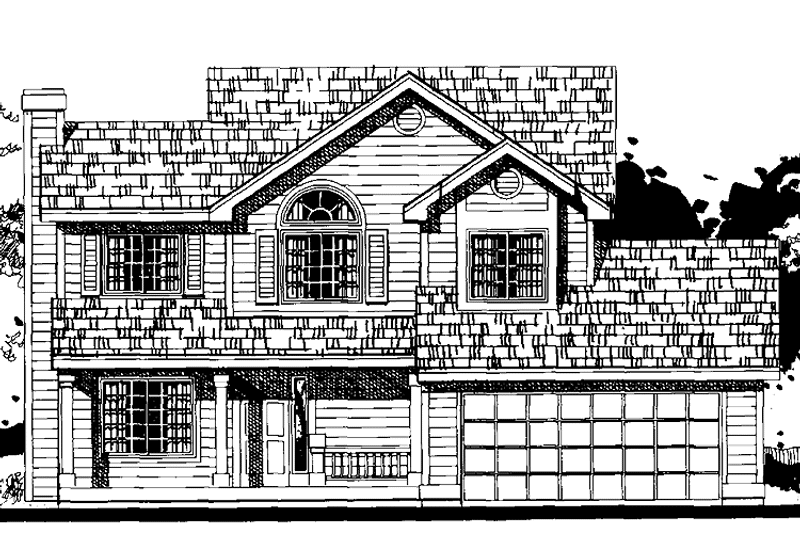 Home Plan - Exterior - Front Elevation 3 for Country House Plan #300-104 - 3 bed, 2.5 bath