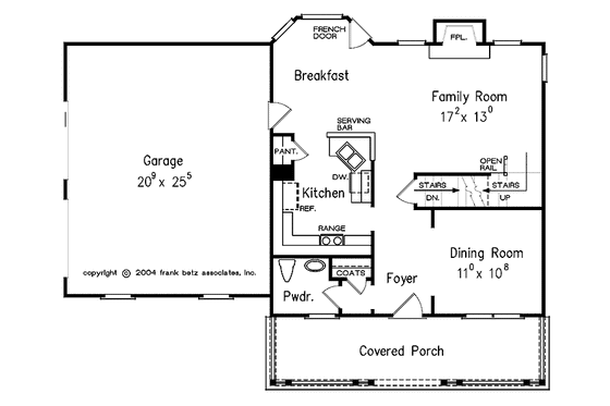 Floor Plan - Main Floor for Country House Plan #927-272 - 3 bed, 2.5 bath