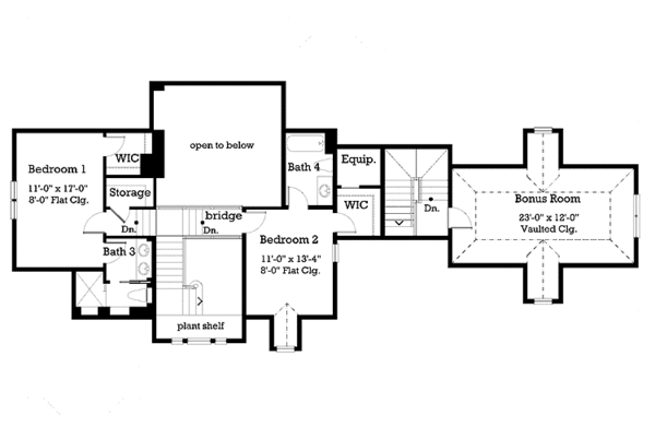 Victorian Floor Plan - Upper Floor Plan #930-197