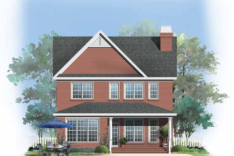 Home Plan - Exterior - Rear Elevation for Traditional House Plan #929-748 - 3 bed, 2.5 bath