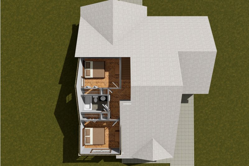 House Blueprint - Floor Plan - Upper Floor 1 for Cottage House Plan #513-2371 - 4 bed, 3 bath
