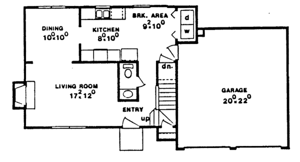 Home Plan - Colonial Floor Plan - Main Floor Plan #405-226