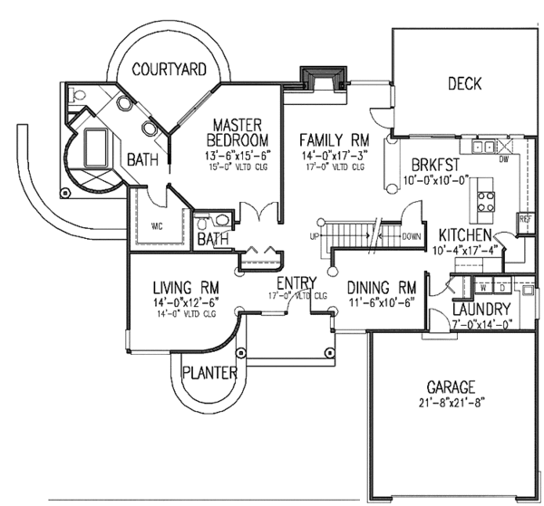 Dream House Plan - Traditional Floor Plan - Main Floor Plan #320-912