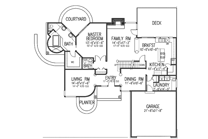Dream House Plan - Floor Plan - Main Floor for Traditional House Plan #320-912 - 3 bed, 2.5 bath