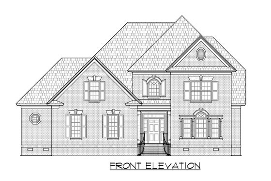 Exterior - Front Elevation 4 for Traditional House Plan #1054-72 - 3 bed, 3.5 bath