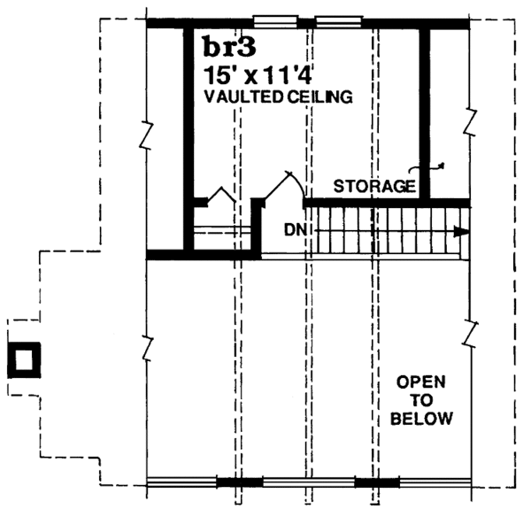 Dream House Plan - Country Floor Plan - Upper Floor Plan #47-870