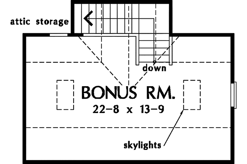 Home Plan - Floor Plan - Upper Floor for Ranch House Plan #929-380 - 3 bed, 2 bath