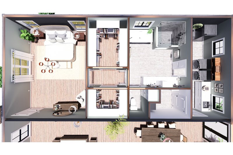 House Blueprint - Floor Plan - Other Floor 3 for Barndominium House Plan #44-300 - 3 bed, 3.5 bath