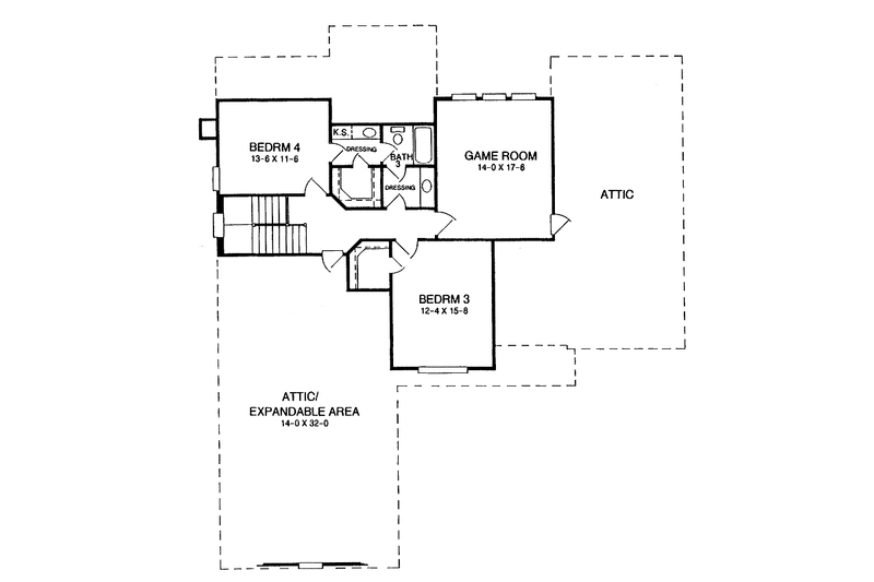 Architectural House Design - Floor Plan - Upper Floor for Contemporary House Plan #952-147 - 4 bed, 3 bath