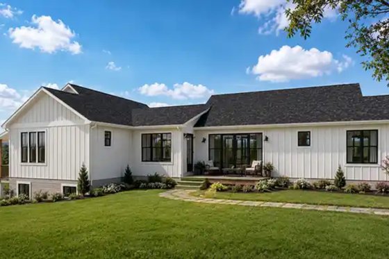 Exterior - Rear Elevation for Ranch House Plan #1116-42 - 3 bed, 2.5 bath