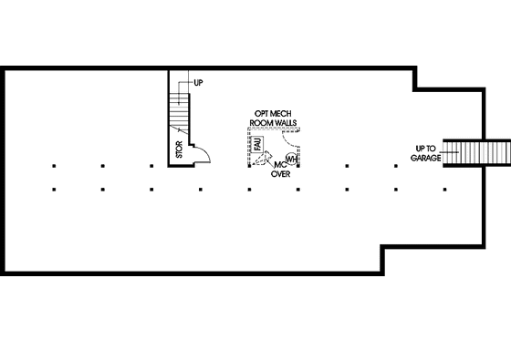 Floor Plan - Lower Floor for European House Plan #60-1027 - 3 bed, 3 bath