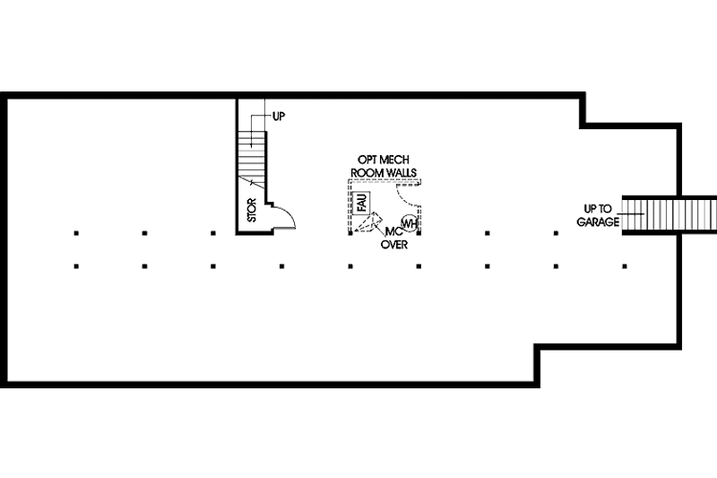 Home Plan - Floor Plan - Lower Floor for European House Plan #60-1027 - 3 bed, 3 bath