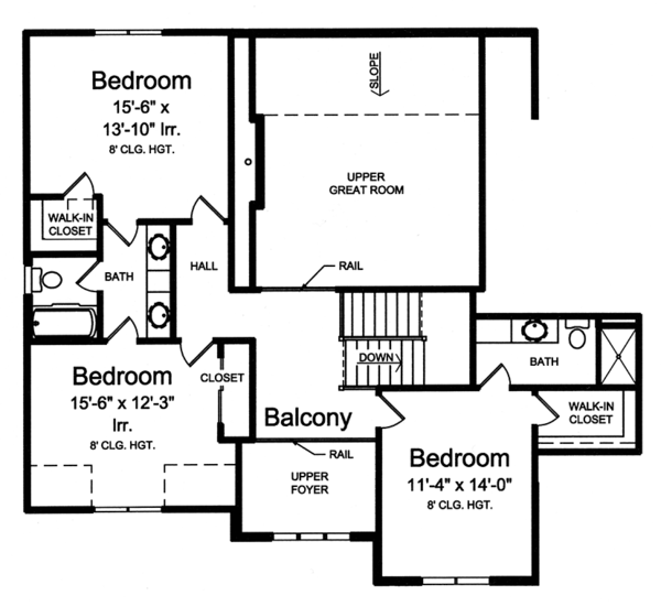 Architectural House Design - Traditional Floor Plan - Upper Floor Plan #46-861