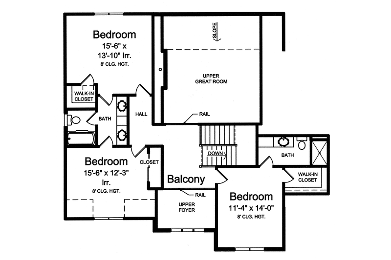 Home Plan - Floor Plan - Upper Floor for Traditional House Plan #46-861 - 4 bed, 3.5 bath