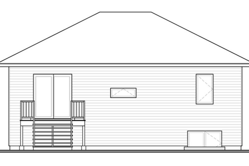 Dream House Plan - Exterior - Rear Elevation for Contemporary House Plan #23-2578 - 2 bed, 1 bath