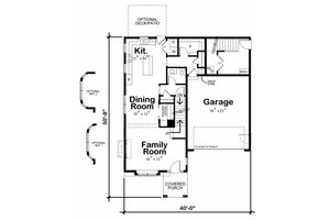 Floor Plan - Main Floor for Traditional House Plan #20-2529 - 4 bed, 3.5 bath
