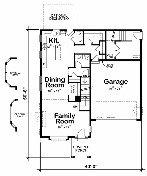 House Blueprint - Traditional Floor Plan - Main Floor Plan #20-2529
