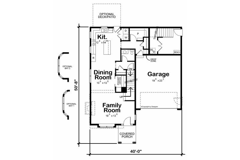 Dream House Plan - Floor Plan - Main Floor for Traditional House Plan #20-2529 - 4 bed, 3.5 bath